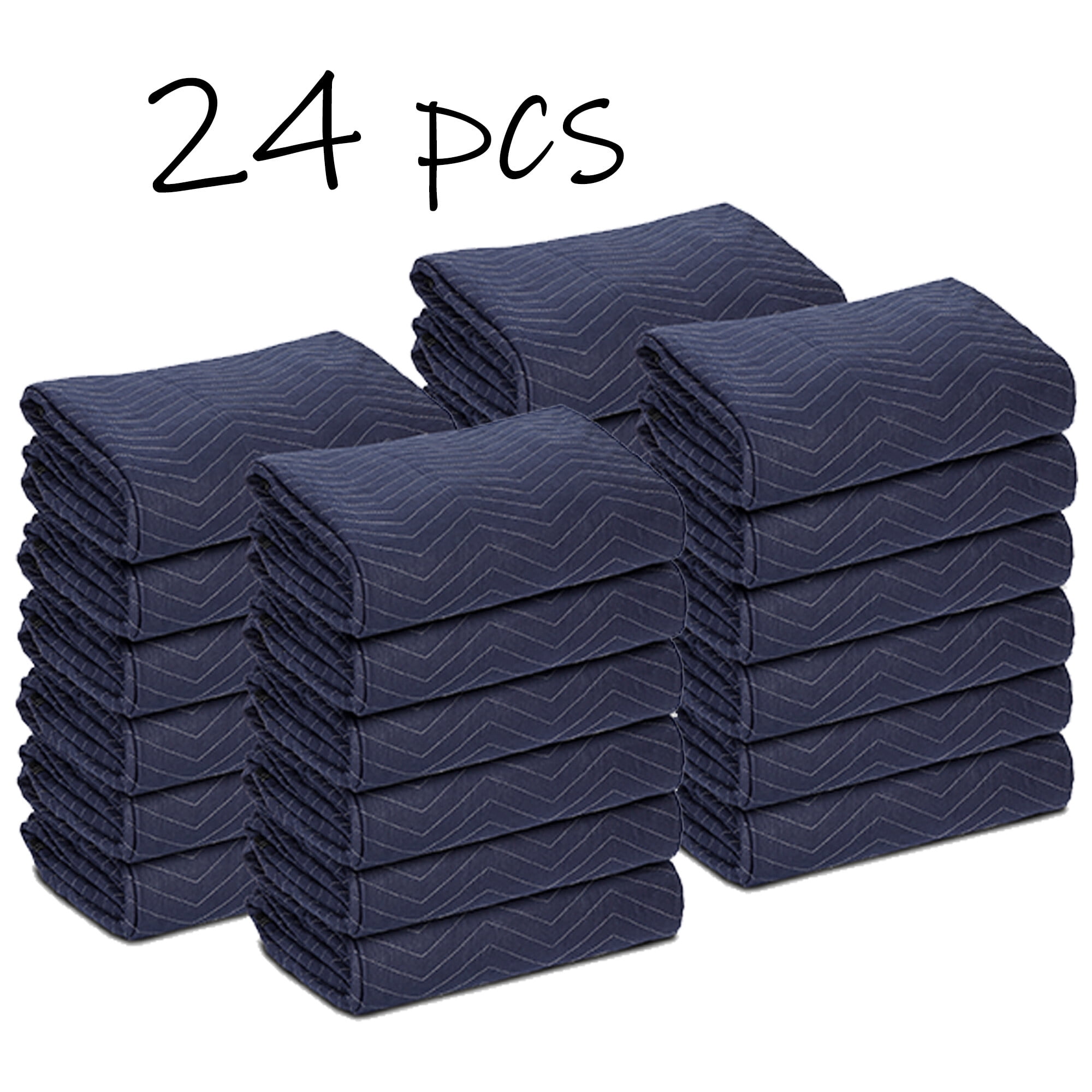 ZENY Moving Blankets 80" x 72" Economy 24 Packs Polyester Shipping