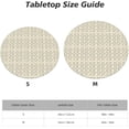 thumbnail image 2 of Round Fitted Tablecloth 44 Inch, Cream Leaf Running Round Table Cloths Water Resistant Tablecloth Fabric Table Cloth for Restaurant, Picnic, Indoor and Outdoor Dining, 2 of 8