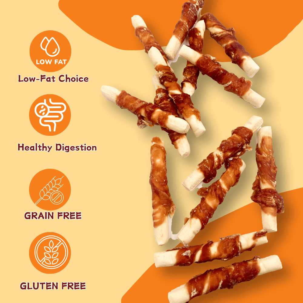 ComfyCradle Duck & Calcium Milk Sticks Dog Treats, Strong Bone, Dental Chew for Sensitive Dogs, 1.76 Pound