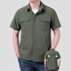 thumbnail image 2 of Camisa de manga corta para hombre - Informal, holgada, lisa - Ropa de trabajo de secado rápido - Verano - Bolsillos utilitarios - Poliéster, 2 of 8