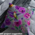 thumbnail image 2 of Homewish Rustic Flower Floral Fabric by the Yard 1 Yard,Cartoon Hummingbird Home Decor Fabric by the Yard,Purple Green Gray Sewing Fabric For Girls Kids,Breathable Home Decor, 2 of 6