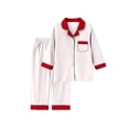 thumbnail image 2 of QTSHPN Family Christmas Pajamas Long Sleeve Matching Holiday Cozy Home Loungewear Outfit Festive Nightwear Attire for Parents and Kids Pajamas, 2 of 5