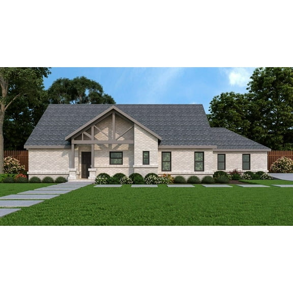 015-1137: Traditional Craftsman 3 Bed, 2 Bath Luxury Home Plan, 2556 Sq Ft: Full Blueprints with License to Build by Home Plan Marketplace - Lesuto