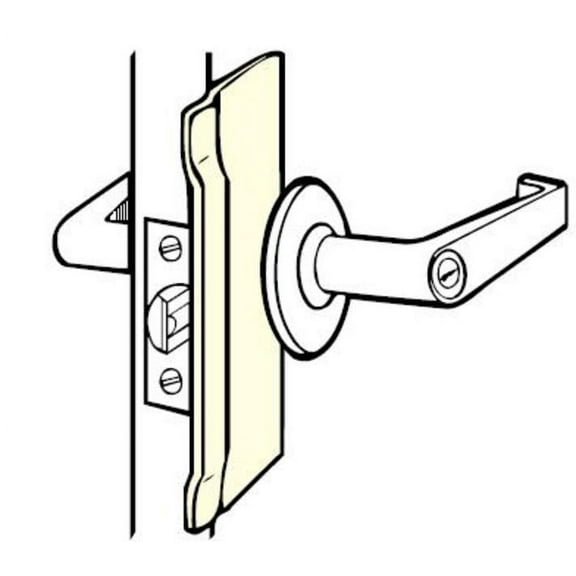 Don-Jo BLP207SL 3-1/4" x 7" Blank Latch Protector for Key in Lever Locks with up to 3-3/4" Escutcheon Silver Plated Finish