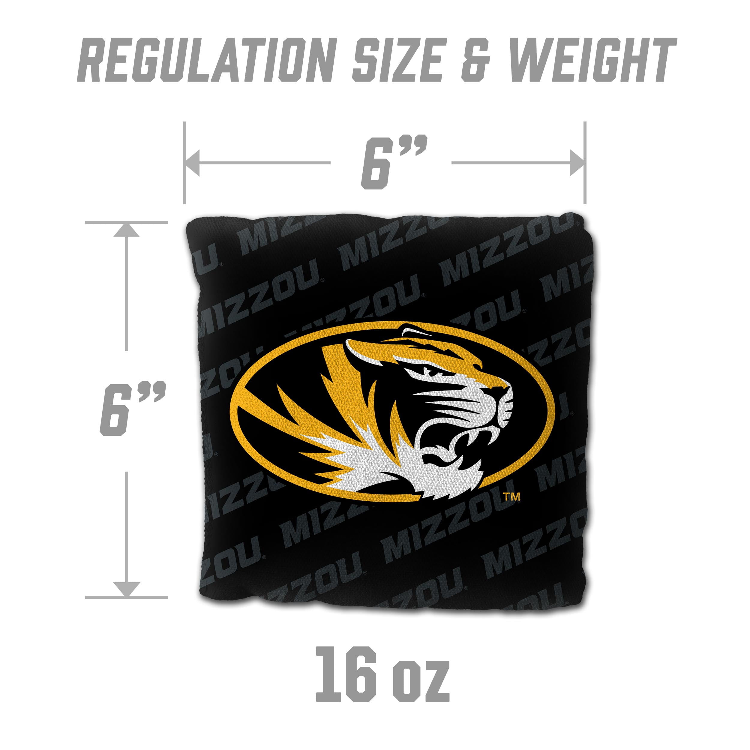 NCAA Missouri Tigers Cornhole Bags - 4PK - Black