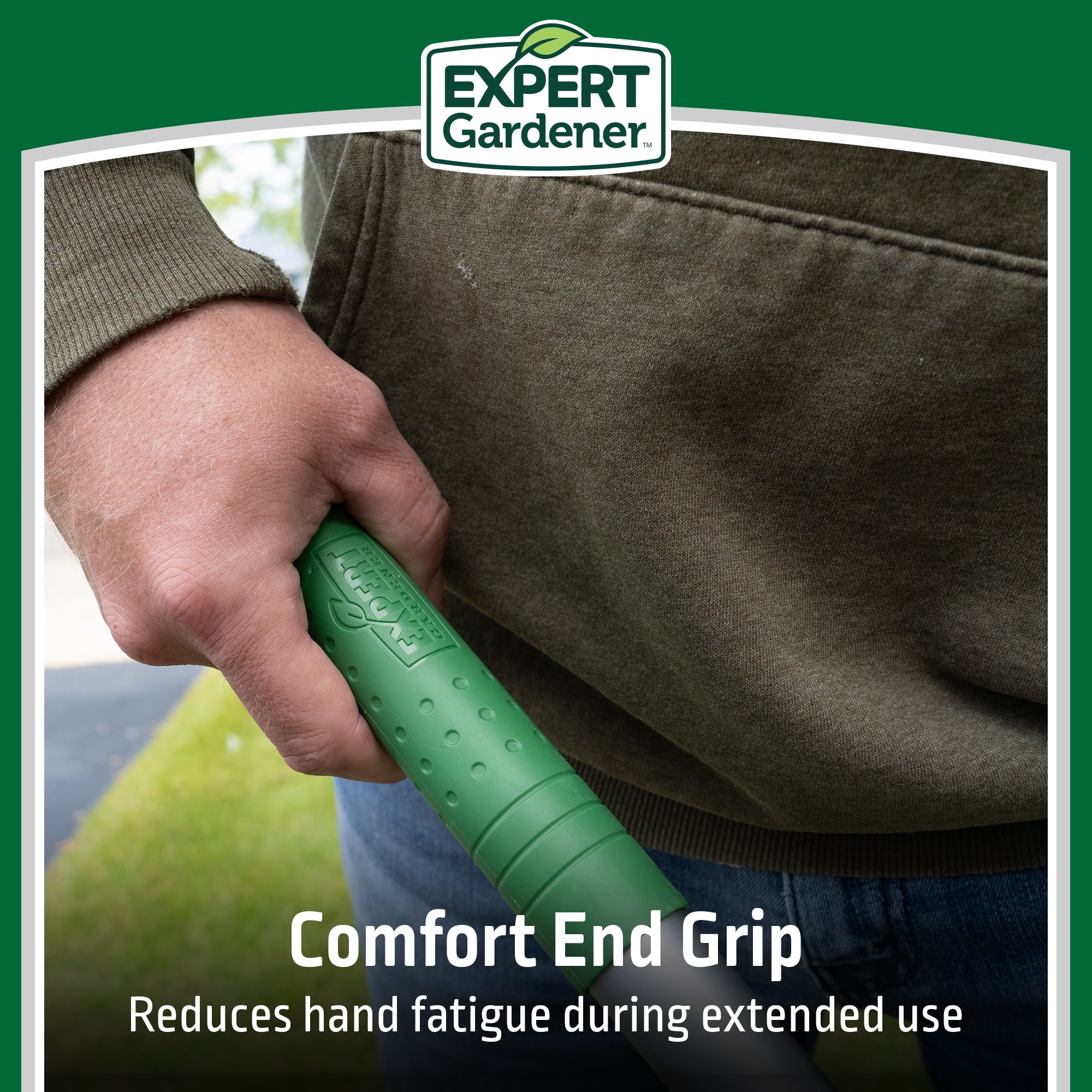 Expert Gardener Fiberglass Long Handle Digging Shovel with C