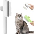 thumbnail image 1 of HAYAN Pet Hair Removal Comb Flea Comb, 2025 Upgrade Cat Grooming Brush, Cat Brush with Release Button, De-Shedding Hair, Dog Grooming Supplies, Fine-Tooth Massage (White), 1 of 1