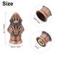 thumbnail image 2 of Uxcell 33 x 16mm  Lamp Finials Caps Knob, Solid Lamp Shade Top Decoration Screw Cap Nuts, Red Bronze 2 Set, 2 of 7