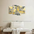 thumbnail image 2 of Elephant Stock Yellow Toned Hibiscus Wall Art - Horizontal Multi Panel Canvas - Living Room Wall Decor - Floral And Botanical Multi Panel - Gray And Yellow Decor - 36" x 22", 2 of 4