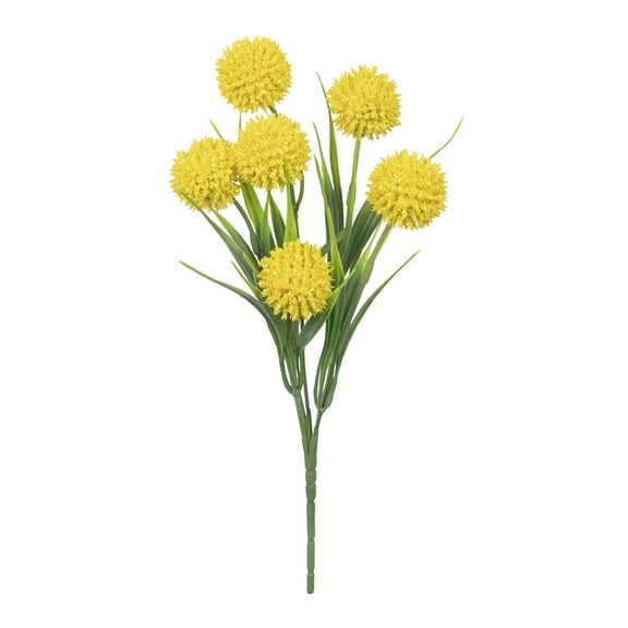 12-inch Artificial Silk Yellow Billy Button Spring Pick, for Indoor Use, by Mainstays