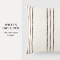 thumbnail image 4 of Noble Linens Yarn-Dyed Cotton Decor Throw Pillow in Framed Stripe Pattern, 4 of 8