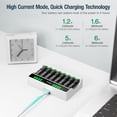 thumbnail image 6 of HiQuick Fast Charging 8 Bay Battery Charger for NiMh NiCD AA AAA Rechargeable Batteries, 6 of 8