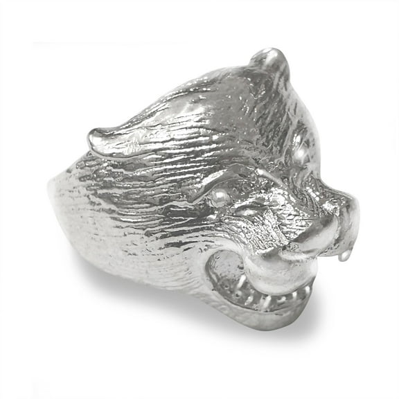 Better Jewelry Sterling Silver Panther Head Men's Ring