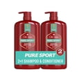 thumbnail image 1 of Old Spice Pure Sport 2in1 Shampoo and Conditioner for Men, Twin Pack, Lemon, 58.4 Fl Oz, 1 of 11