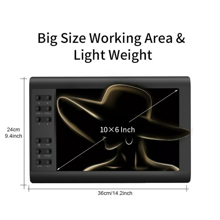 Paddsun Professional Pressure Sensing Graphic Tablet Drawing Pad