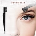 thumbnail image 3 of Unique Bargains Portable 2 in1 Eyebrow Shaping Tool Black Stainless Steel Eyebrow Clip Eyebrow Brush for Women, 3 of 7