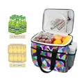 thumbnail image 2 of FORMRS Insulated Cooler Bag 24 Cans Capacity Soft Leakproof Lunch Box with Side Pockets, Green Wavy Plaid, 2 of 7
