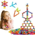 thumbnail image 1 of 400 bloques de construcción para niños, rompecabezas de bricolaje, juegos de juguetes educativos, bloques de construcción, juguetes creativos de plástico sólido entrelazados, regalos, 1 of 5