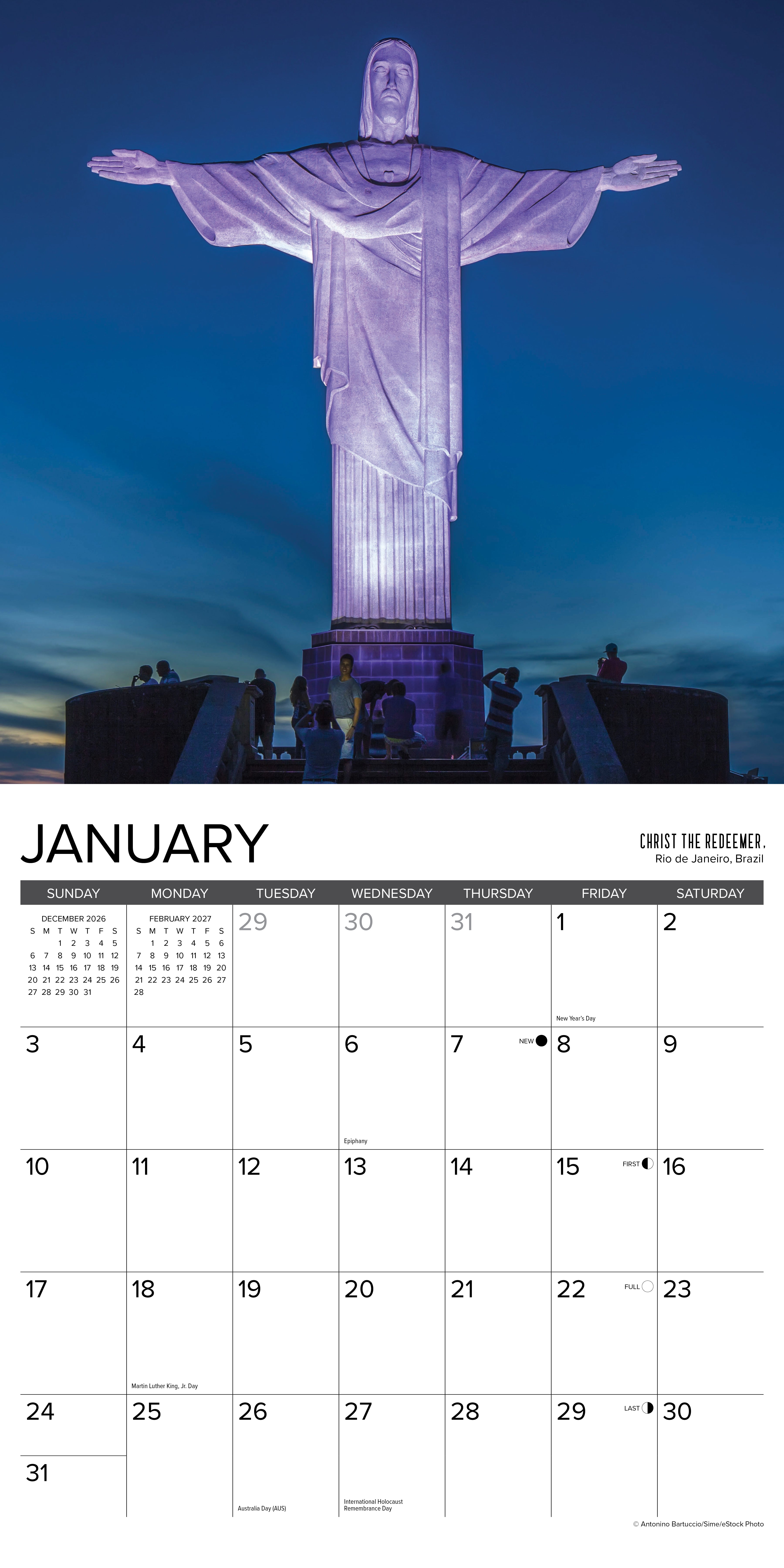 Willow Creek Press, Wonders of the World 2027 Wall Calendar