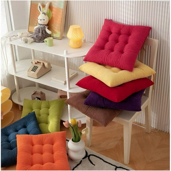 Cushion Chair Cushions for Office Chairs Non-Slip Soft Tatami Reversible Fluffy Seat Cushion Square Foam Pads Chair Pads for Kitchen Dining Room Office Pads Patio Furniture
