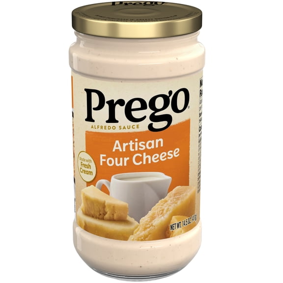 Prego Artisan Four Cheese Alfredo Pasta Sauce, 14.5 oz Jar