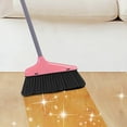 thumbnail image 4 of Cinvoph Broom and Dustpan Set Multi-Surface Sweeping Standing Long Handle, Non-Scratch Bristles Pet Hair Pickup for Home, Office, Kitchen & Entryway Indoor Outdoor Use, Pink, 4 of 9