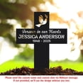 thumbnail image 6 of Personalized Memorial Cross Metal – Forever in Our Hearts Grave Marker, Custom Memorial Stake, Loss of Loved One Sympathy Gift, Grave Marker for Cemetery or Garden (6 inches), 6 of 8