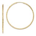 thumbnail image 1 of 14k Or Jaune Diamant Coupe Tube Carré Boucles d'Oreilles Sans Fin Rond, 1 of 6