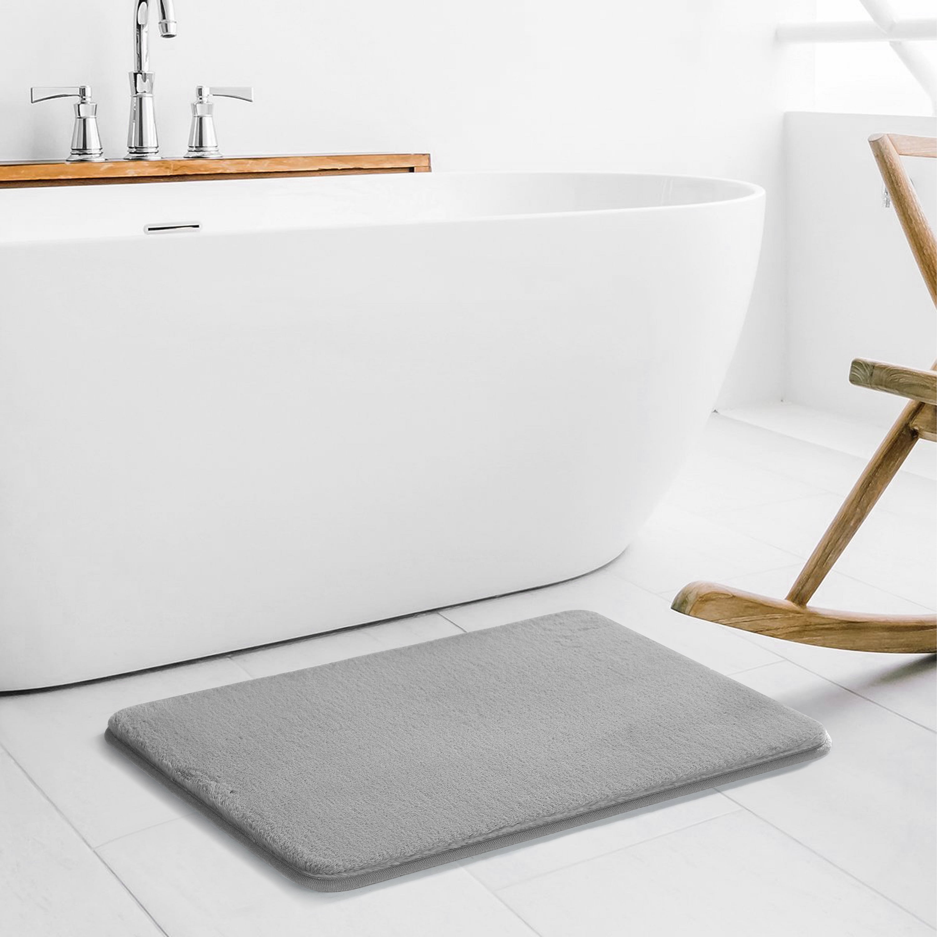 Faux Rabbit Hair Bathroom Mat Bath Carpets Modern Home Floor Rugs