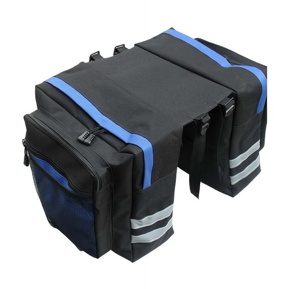 IFRINID Bike Saddle Bag Panniers, Rear Rack Double Side Bags with Adjustable Hooks, Reflective Trim, Large Storage for Mountain, Road and Electric Bikes