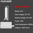 thumbnail image 4 of FAXCARS D1S HID Headlight Bulbs, 6000K Cool White, 150% Brighter, Performance Xenon Replacement Stock Bulb, IP68 Waterproof Long Life No Light Decay, Pack of 2, 4 of 5