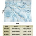 thumbnail image 4 of White Blue Marble Throw Blanket Ultra Soft Warm All Season Decorative Fleece Blankets for Bed Chair Car Sofa Couch Bedroom 60"X50", 4 of 6