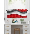 thumbnail image 5 of Valances for Windows Abstract Red Rod Pocket Cafe Window Treatments Valance Curtains for Kitchen Bathroom Laundry Basement Windows 60"x18", 5 of 9