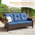 thumbnail image 2 of Vicllax 7 Pieces Wicker Patio Furniture Set 5-Seat Outdoor Conversation Set with 42" Fire Pit Table, 2 of 11