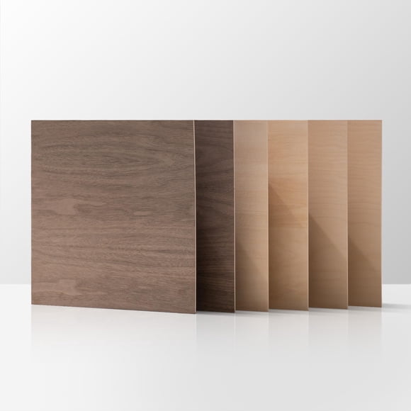 Láminas de madera láser ROBOTIME, paquete de 6, 3 mm, 30 x 30 cm, 1/8 pulgadas