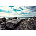 thumbnail image 2 of Acosta 32x23 White Modern Wood Framed Museum Art Print Titled - Spanish Coast I, 2 of 4