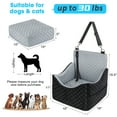 thumbnail image 3 of Elevated Dog Car Booster Seat for Smal/Medium Dogs, up to 35 lbs, with Memory Foam, Safety Belts, Detachable Washable Cover and Storage Pockets, Portable Travel-Safe Pet Bed, Gray, 3 of 8