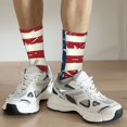 thumbnail image 6 of Disketp Vintage American Flag Unisex Crew Socks Lightweight Breathable Ventilation Ankle Socks, Mid-calf socks for Daily, 6 of 6