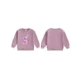 thumbnail image 3 of BemeyourBBs Toddler Baby Girl Birthday Sweatshirts Outfits 1 2 3 4 5 6 7 Years Old Birthday Clothes Letter Embroidery Long Sleeve Crewneck Sweater Shirt Pullovers Spring Fall Winter Tops, 3 of 10
