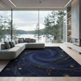 thumbnail image 2 of ODIKA 8'x10' Washable Area Rug Non-Shedding, Easy Care, Vortex Meteorite Astrology Uranus Themed Galaxy Nebula Starry Playful Expressive for King Size Bedroom Under Bed, Master Suite, 2 of 7