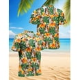 thumbnail image 2 of Netecom St.Bernard Hawaiian Shirt for Men, Tropical Style, Button Down Summer Beach Short Sleeve, S-5XL, 2 of 6