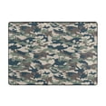 thumbnail image 7 of Area Rugs For Living Room Decor - Green Camouflage Print Soft Anti Slip Throw Washable Rugs 5x7 For Bedroom, Indoor Carpet For Bedroom Living Room 80x58In, 7 of 7