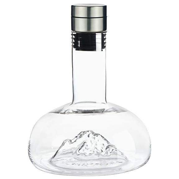 Exquisite Whiskey Decanter Mountain Design, 40 oz Clear Glass Wine Decanter, 1200 ml Lead-Free Glass Decanter, Elegant Liquor Decanter for Bourbon Vodka for Men Women, Father’s Day Birthday Present