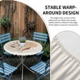 thumbnail image 2 of Beige Geometric Round Tablecloth for 45-54 Inch Tables, Fitted Table Cover with Elastic Edge, Modern Abstract Art Botanical Waterproof Outdoor Table Cloth Protector for Patio Garden Dinner Picnic, 2 of 9