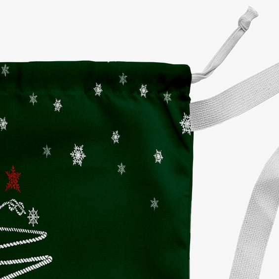 Simply Daisy Holiday Anchor 28 x 36 in Green Laundry Bag