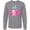 Athletic Heather, variant on Inktastic Cute Mermaid, Pink Hair, Green Tail Long Sleeve T-Shirt