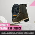 thumbnail image 5 of Safety Girl Women's Logger Boots - 8.5M | Construction  for Women with Soft Toe, Water-Resistant Full-Grain Leather, Cushioned Insole, Goodyear Welt Outsole | 8" Logger Work - Dark Brown, 5 of 7
