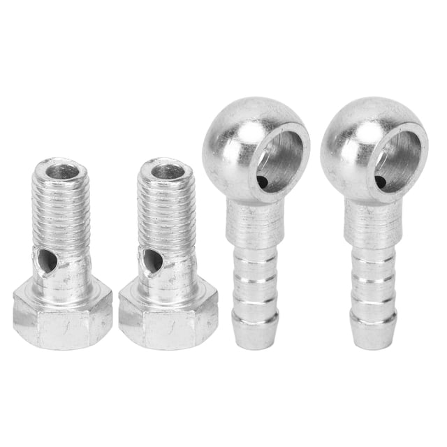 Brake Fitting Adapter, Rustproof Stainless Steel High M8 Banjo Hose Fittings Tight Seal For 4-5mm Fuel Oil Hoses