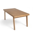 thumbnail image 5 of GZXS 69" Acacia Wood Dining Table, Outdoor Rectangular Patio Table with Slatted Top, Weather-Resistant, 300lbs Weight Capacity, for Garden, Backyard, Deck, Living Room (Brown), 5 of 8