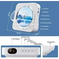 thumbnail image 3 of CD Player Portable Bluetooth CD Player with HiFi Sound Speaker,Remote Control,Dust Cover,LED Display,FM Radio,USB/AUX, 3 of 5